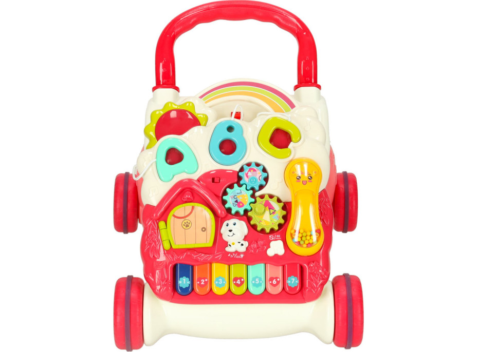 Interaktivní chodítko 4v1 - červené