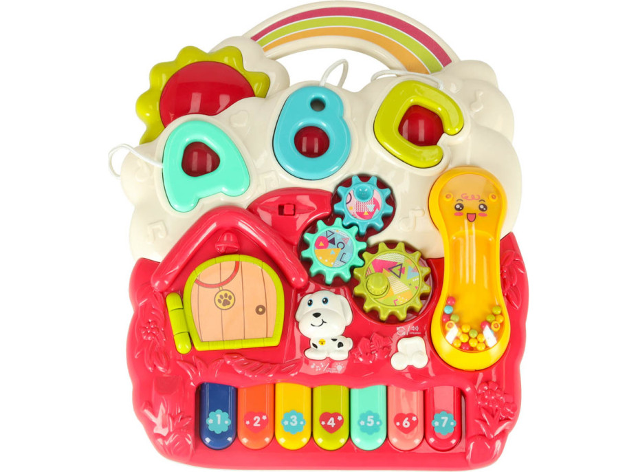 Interaktivní chodítko 4v1 - červené