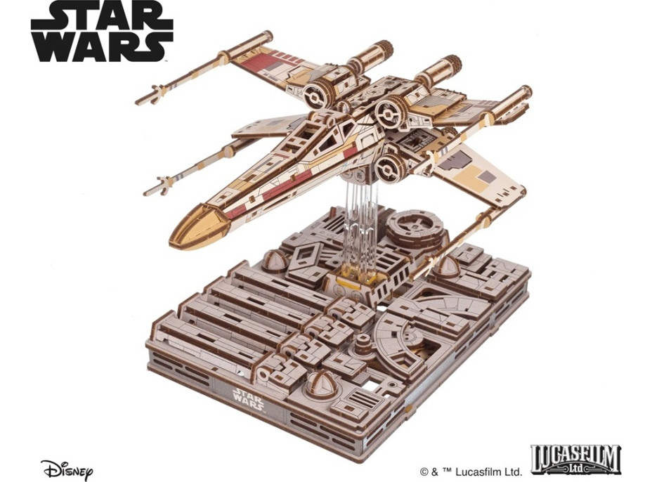 Ugears 3D dřevěná mechanická skládačka Star Wars Luke Skywalker X-Wing stíhačka Ugears 3D dřevěná mechanická skládačka Star Wars Luke Skywalker X-Wing stíhačka