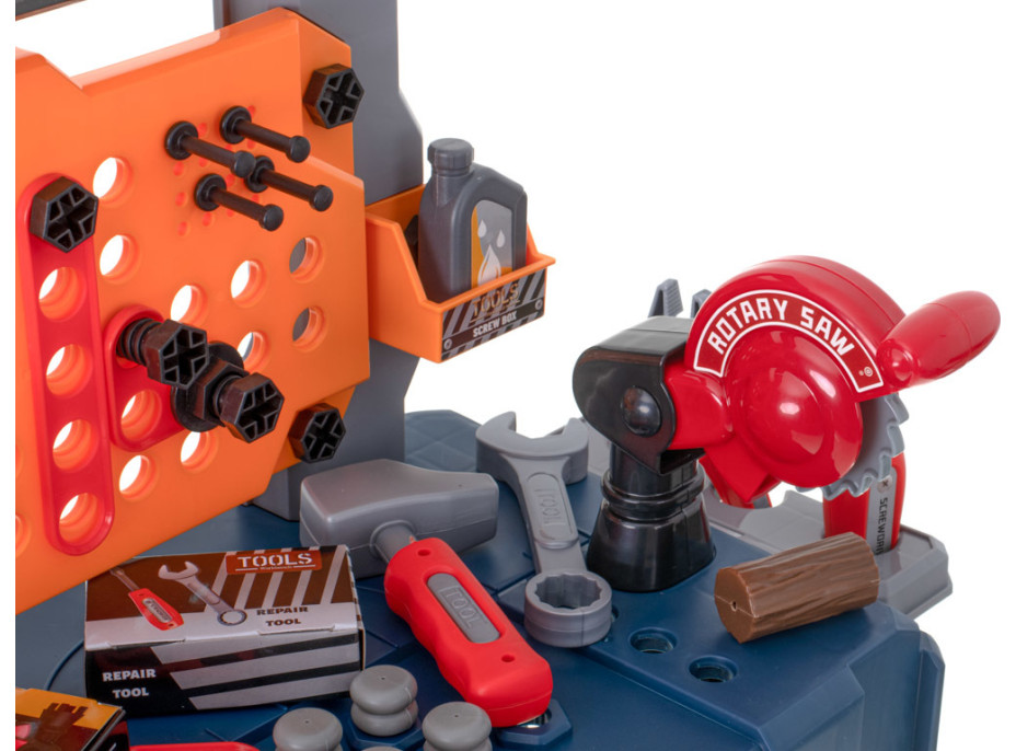 Dětský ponk do dílny s nářadím - 65 prvků