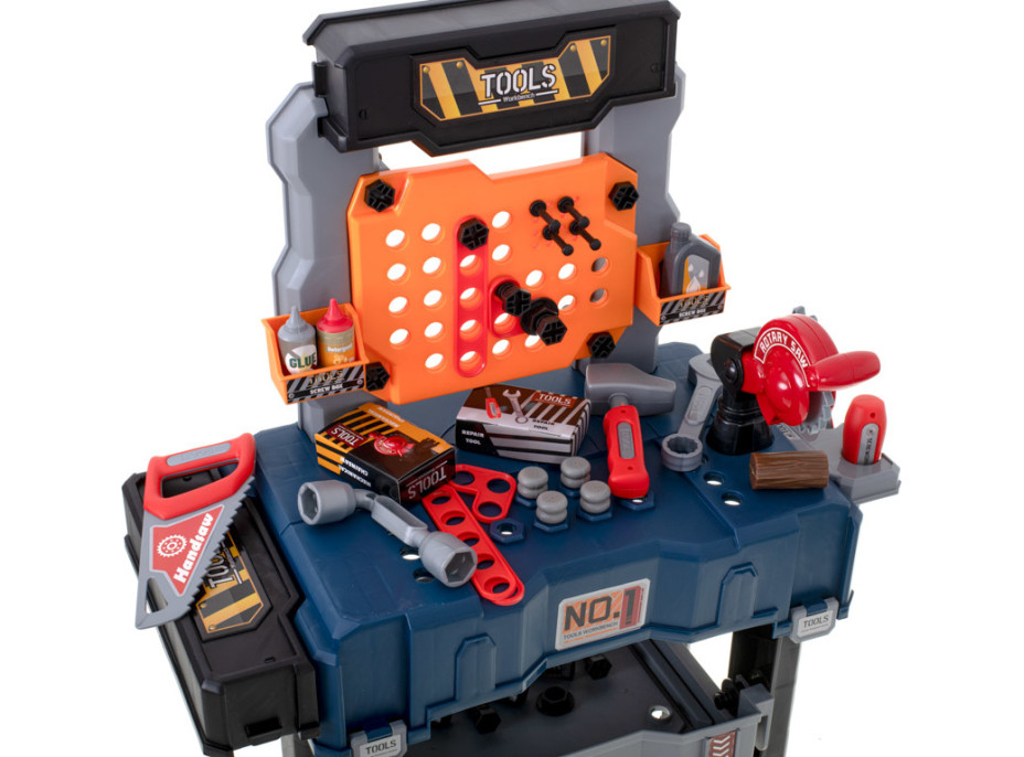 Dětský ponk do dílny s nářadím - 65 prvků