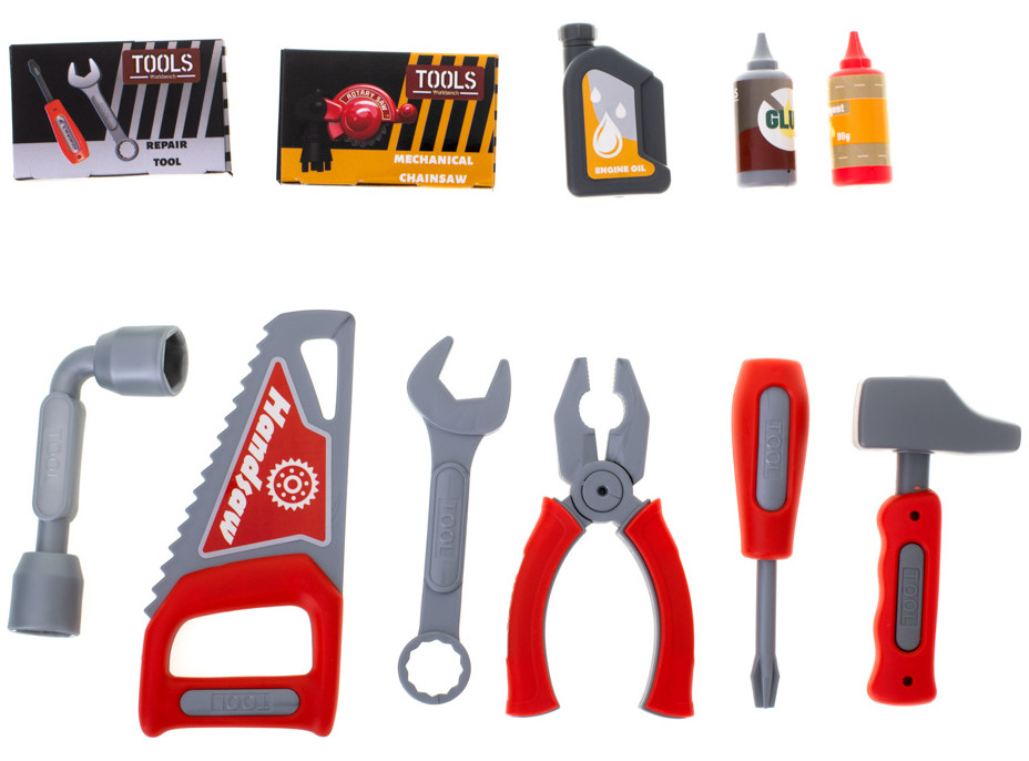 Dětský ponk do dílny s nářadím - 65 prvků