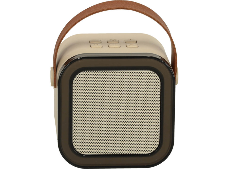 Karaoke reproduktor Bluetooth + mikrofon - béžový