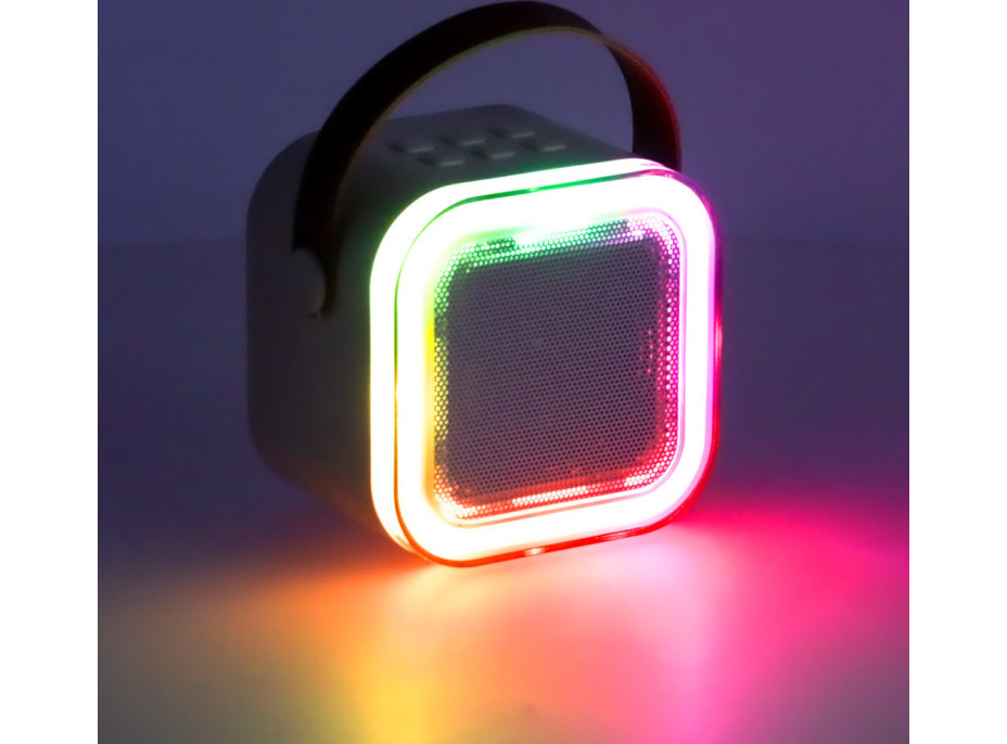 Karaoke reproduktor Bluetooth + mikrofon - béžový