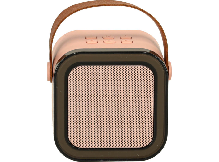 Karaoke reproduktor Bluetooth + mikrofon - růžový