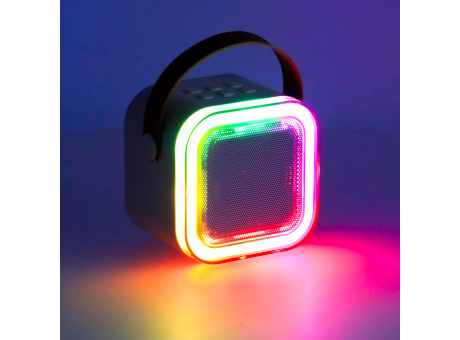 Karaoke reproduktor Bluetooth + mikrofon - růžový