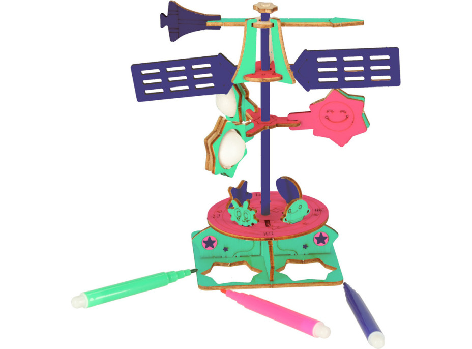Dřevěné 3D puzzle- Vědecký model větrné korouhve