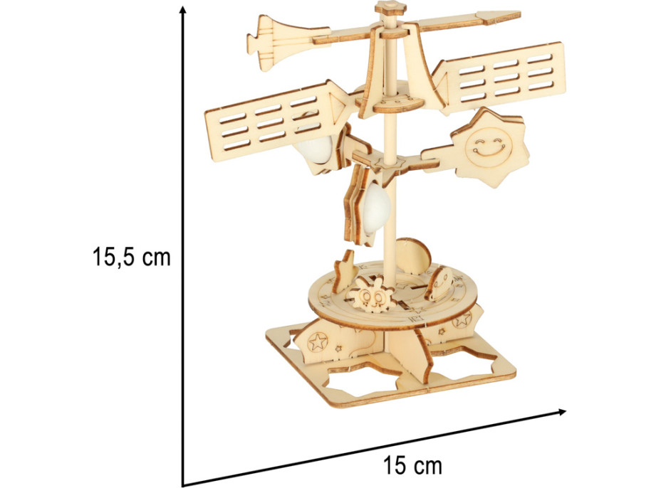Dřevěné 3D puzzle- Vědecký model větrné korouhve