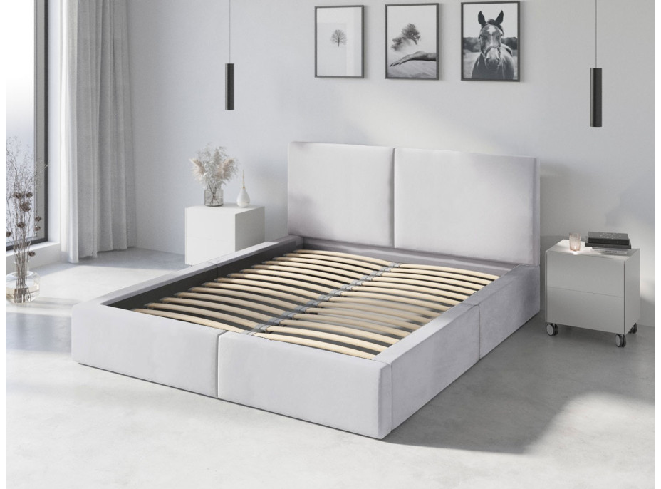 Čalouněná postel HILTON - 200x140 cm - bílá