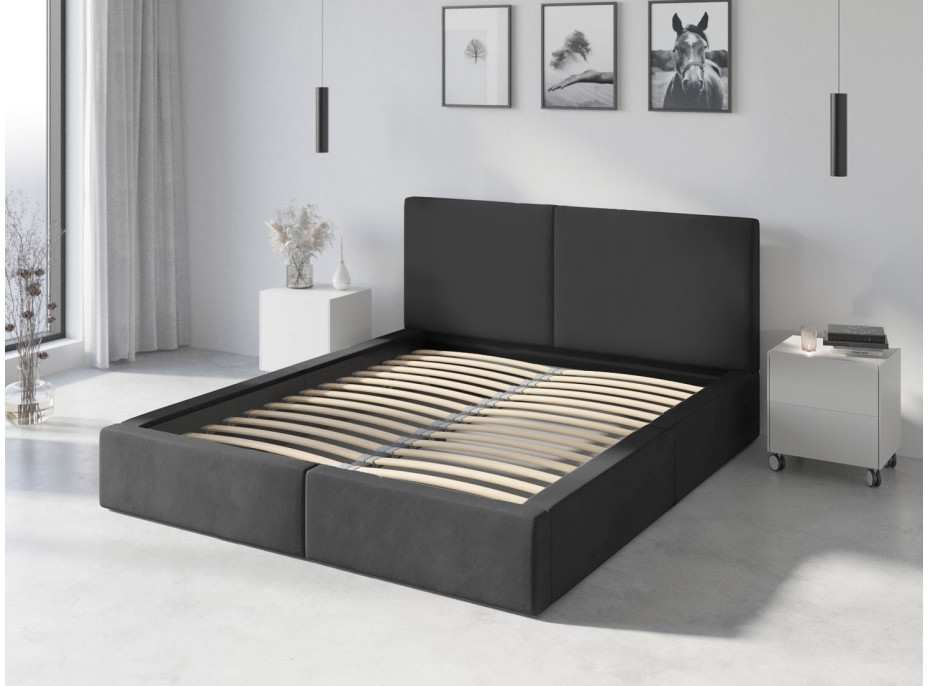 Čalouněná postel HILTON - 200x160 cm - grafitová