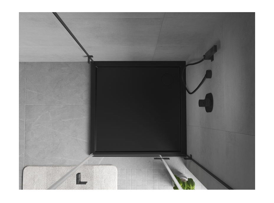 Sprchová vanička MEXEN FLOW - 110x110 cm - černá matná - 46S701111