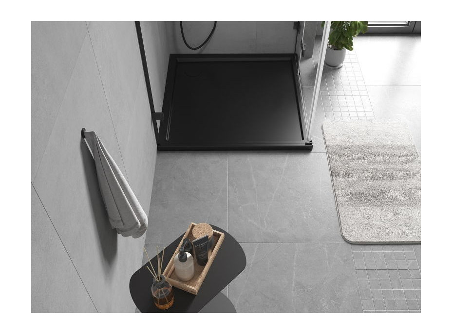 Sprchová vanička MEXEN FLOW - 110x110 cm - černá matná - 46S701111