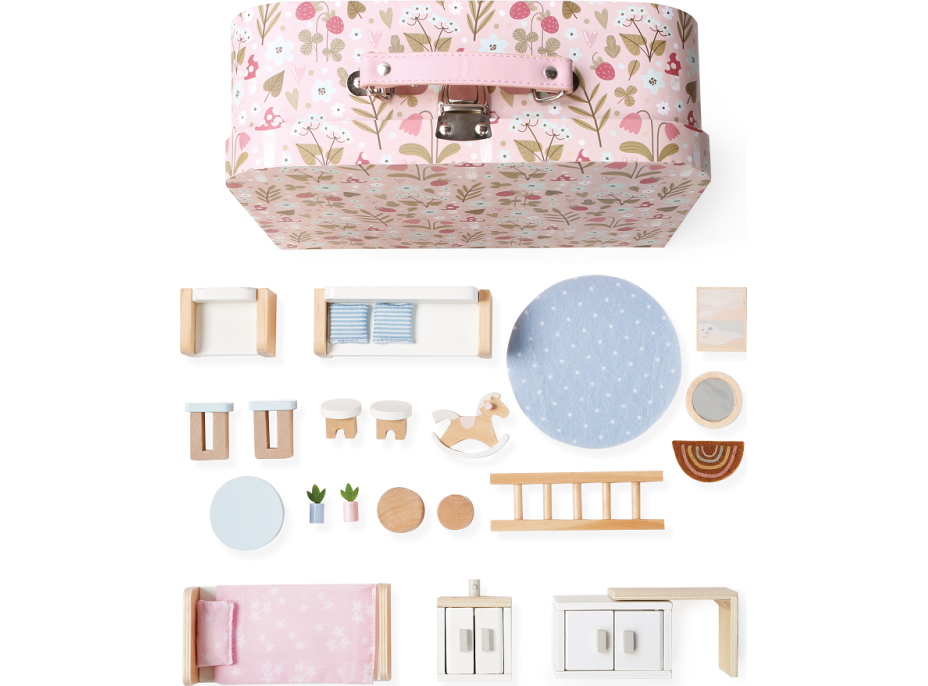 2Kids Toys Domeček pro panenky v kufříku Obývací pokoj