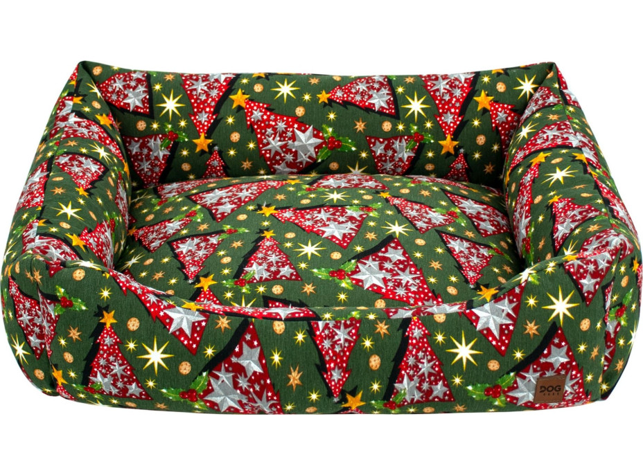 Pelíšek pro psy/kočky s vánočním motivem 70x60 cm - Stromečky