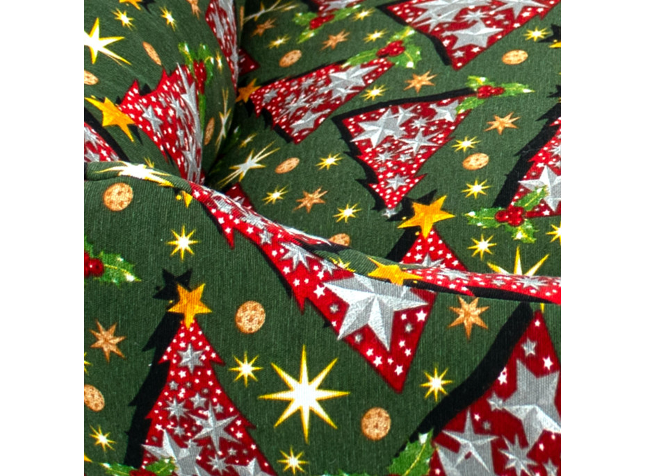 Pelíšek pro psy/kočky s vánočním motivem 70x60 cm - Stromečky