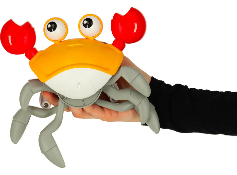 Interaktivní krab se zvukem - žlutý