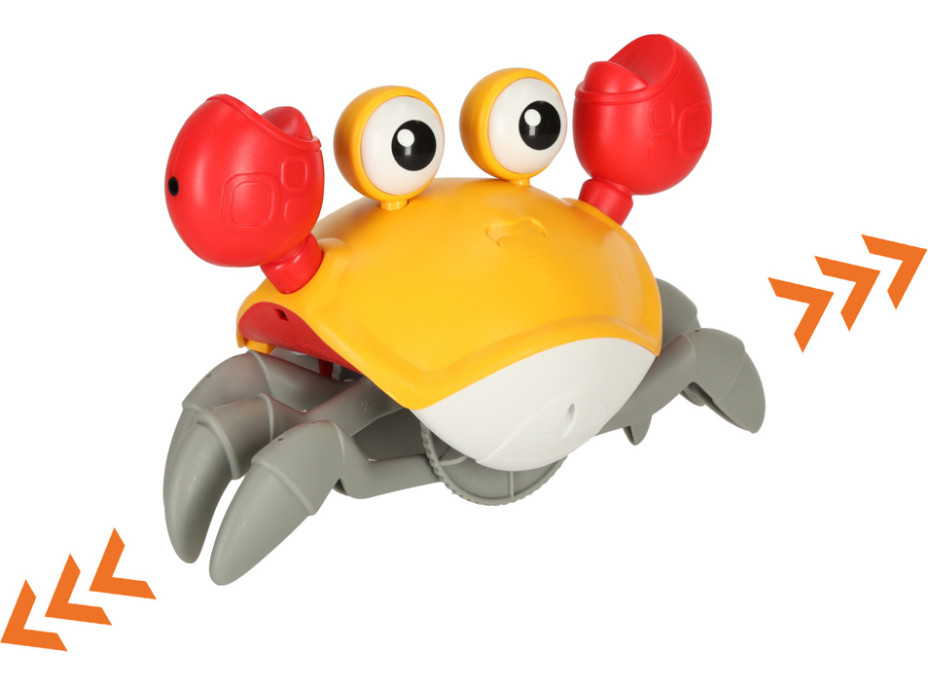 Interaktivní krab se zvukem - žlutý