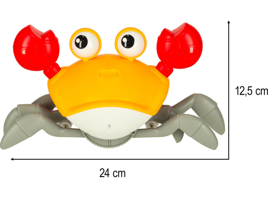 Interaktivní krab se zvukem - žlutý