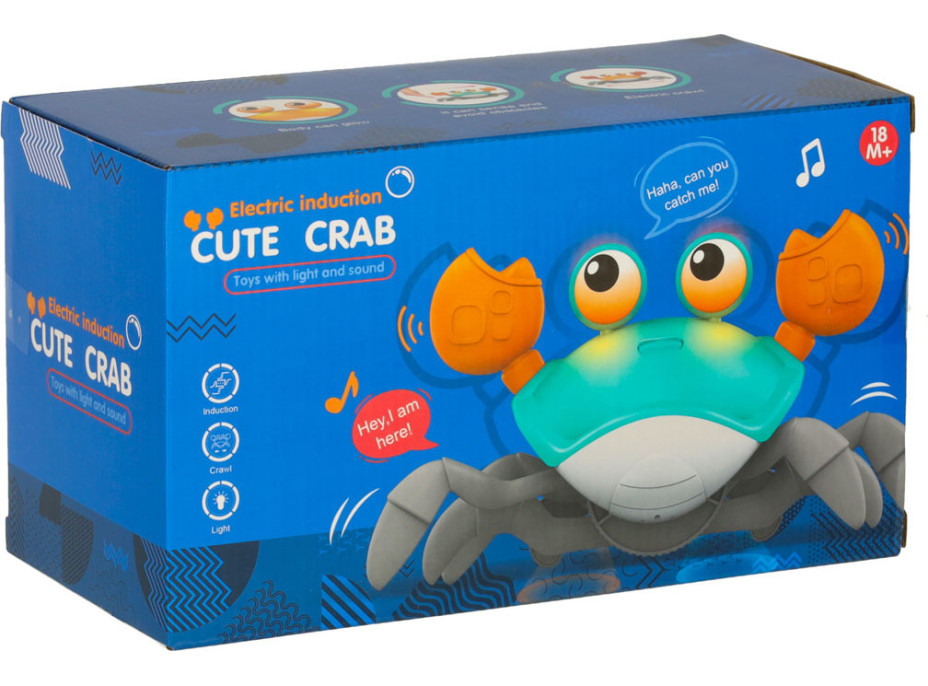 Interaktivní krab se zvukem - žlutý