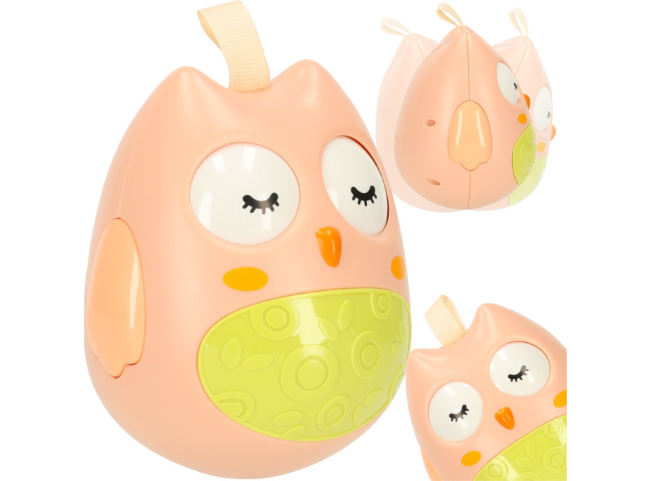 Smyslová houpací sova - růžová