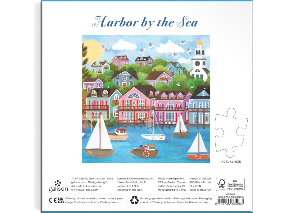 GALISON Čtvercové puzzle Přístav u moře XL 300 dílků
