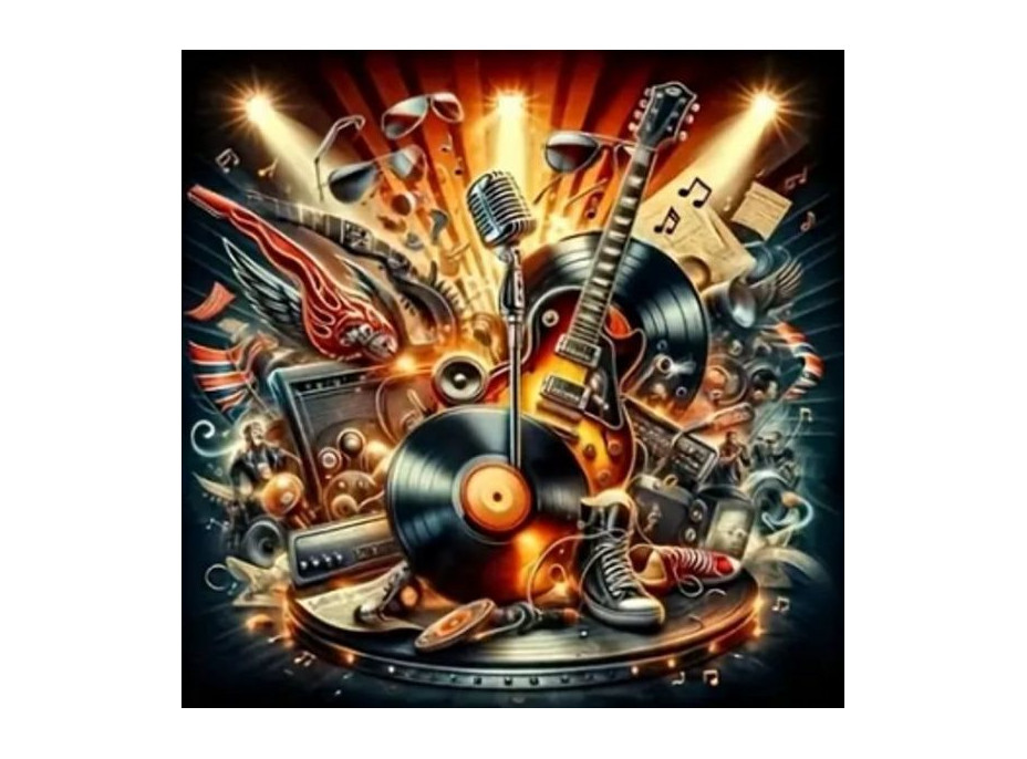 NORIMPEX Diamantové malování Hudební inspirace 30x40cm