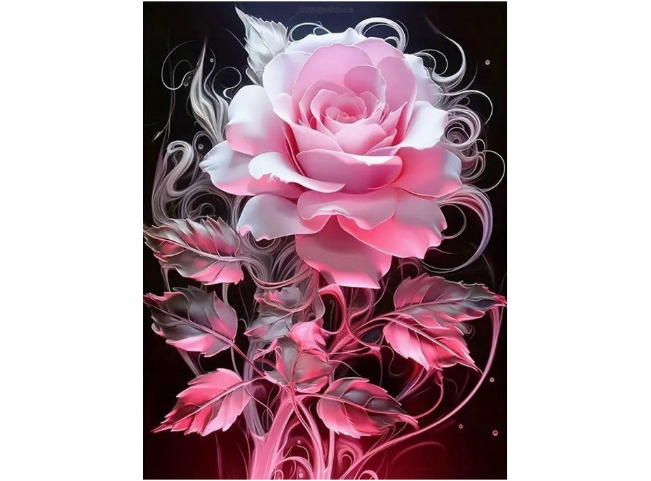 NORIMPEX Diamantové malování Kouřová růže 30x40cm