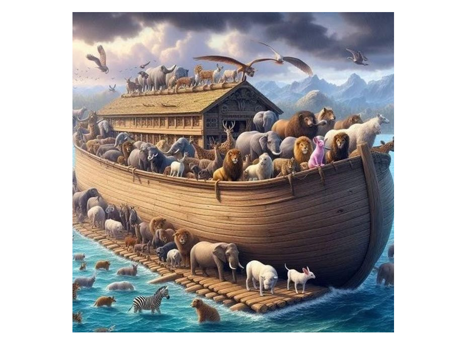 NORIMPEX Diamantové malování Noemova archa 30x40cm