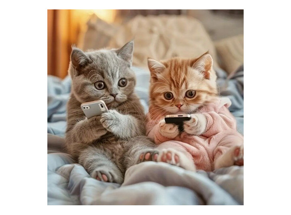 NORIMPEX Diamantové malování Online koťata 30x40cm