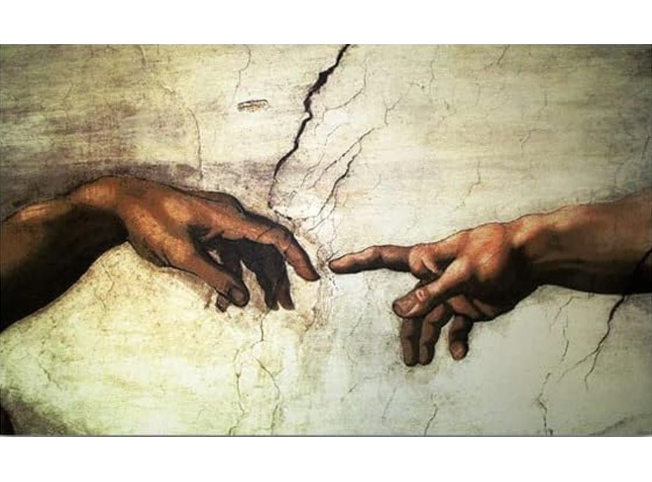 NORIMPEX Diamantové malování Stvoření Adama (detail) 30x40cm