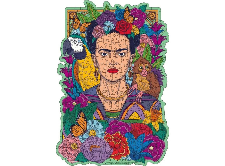 RAVENSBURGER Dřevěné obrysové puzzle Frida Kahlo 300 dílků