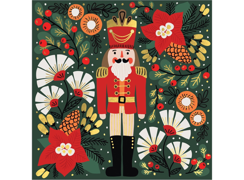 GALISON Metalické čtvercové puzzle Veselý Louskáček 500 dílků