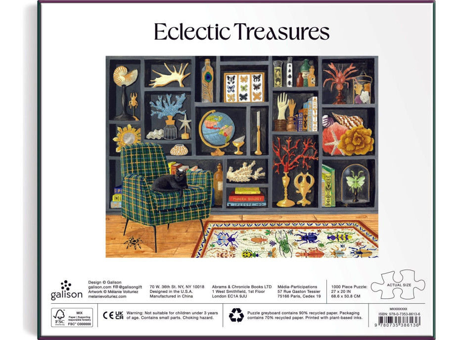 GALISON Metalické puzzle Eklektické poklady 1000 dílků