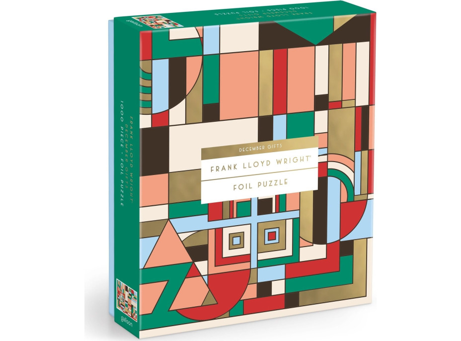 GALISON Metalické puzzle Frank Lloyd Wright: Prosincové dárky 1000 dílků