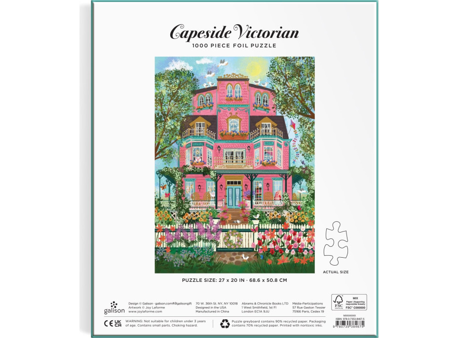 GALISON Metalické puzzle Viktoriánské sídlo v Capeside 1000 dílků