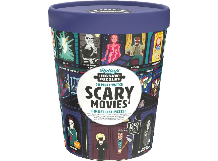 RIDLEY'S GAMES Puzzle Bucket List: 50 strašidelných filmů, které musíte vidět 1000 dílků