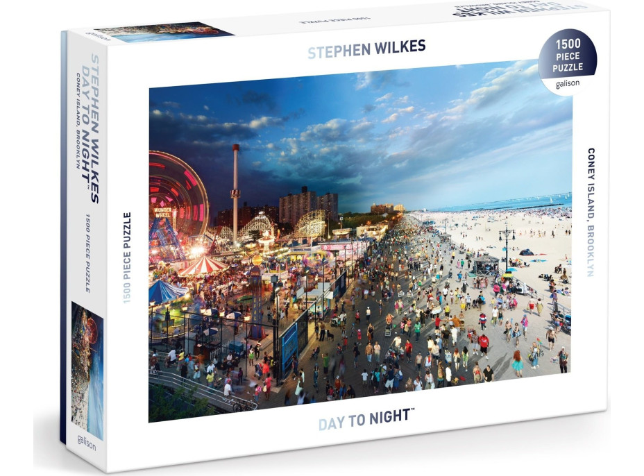 GALISON Puzzle Coney Island ve dne v noci 1500 dílků