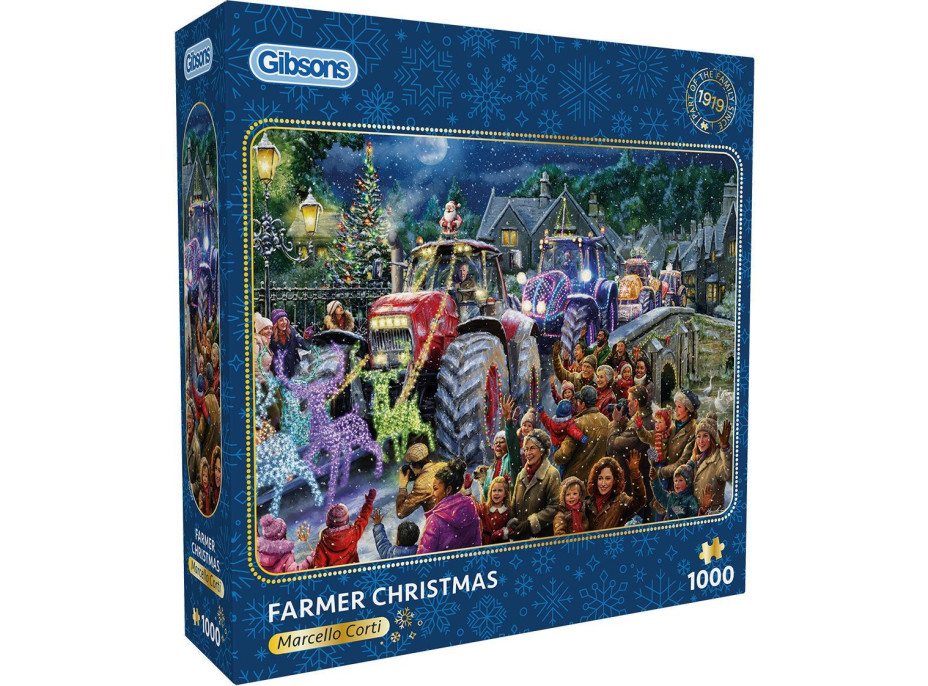GIBSONS Puzzle Farmářské Vánoce 1000 dílků