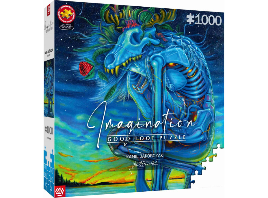 GOOD LOOT Puzzle Imagination: Kamil Jakóbczak - Bílý vlk 1000 dílků