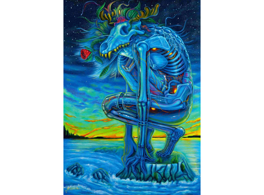 GOOD LOOT Puzzle Imagination: Kamil Jakóbczak - Bílý vlk 1000 dílků