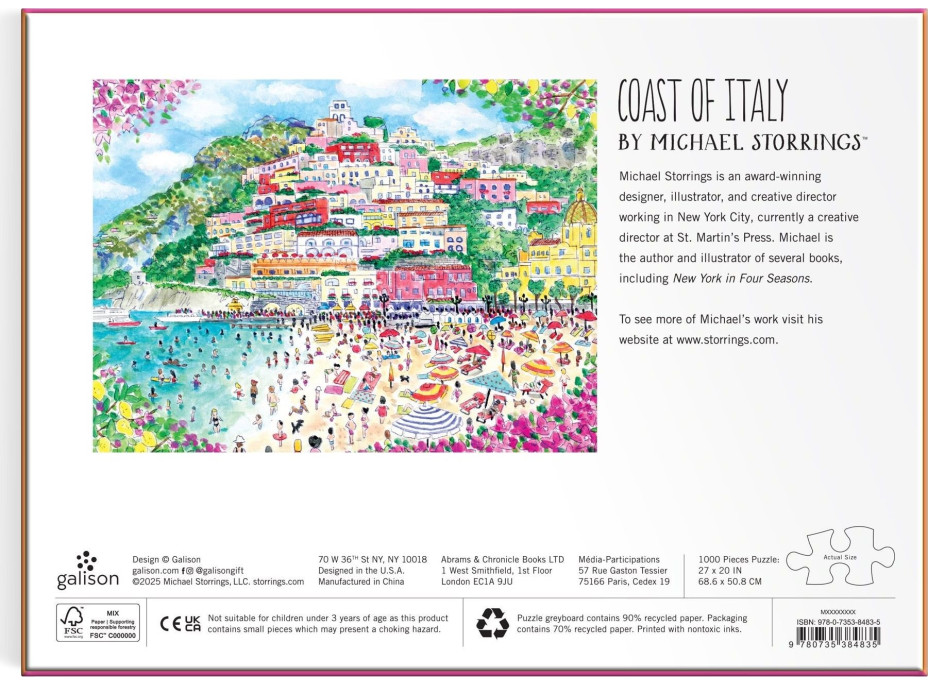 GALISON Puzzle Italské pobřeží 1000 dílků