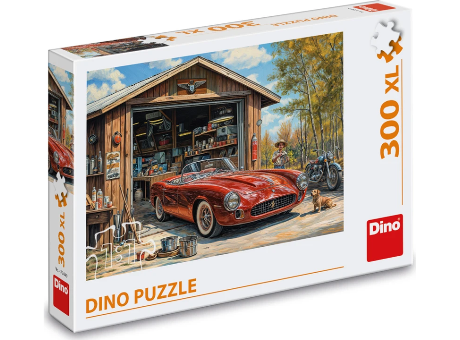 DINO Puzzle Jaguár v garáži 300 XL dílků