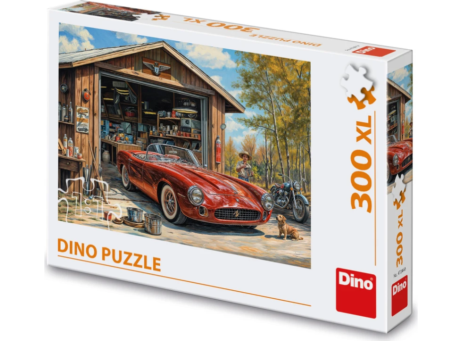 DINO Puzzle Jaguár v garáži 300 XL dílků