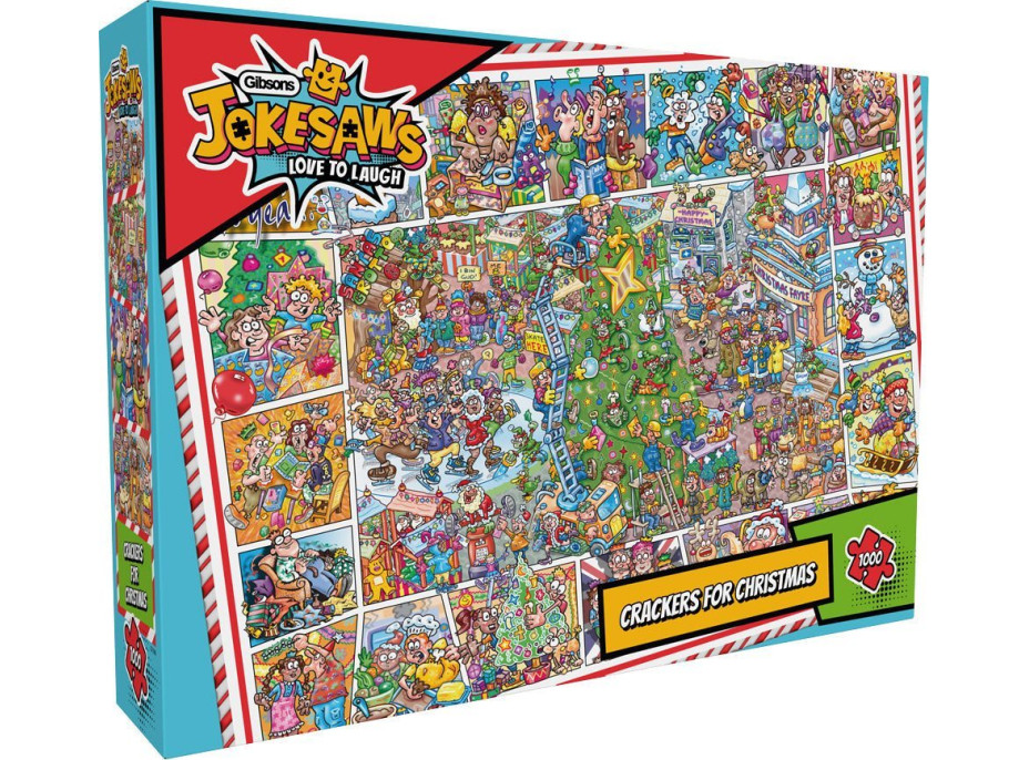 GIBSONS Puzzle Jokesaws: Crackers for Christmas 1000 dílků