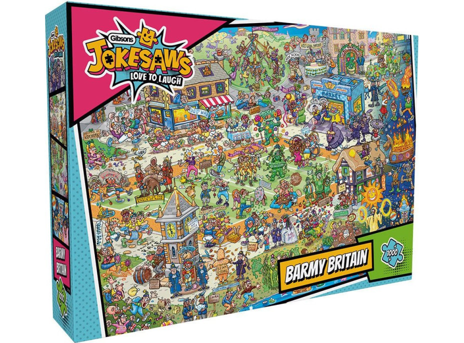 GIBSONS Puzzle Jokesaws: Barmy Britain 1000 dílků