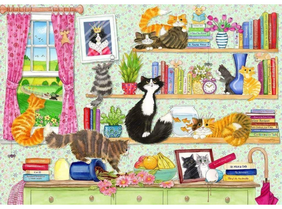 GIBSONS Puzzle Kočičí katastrofa 4x500 dílků