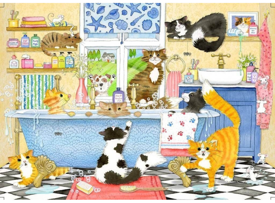 GIBSONS Puzzle Kočičí katastrofa 4x500 dílků