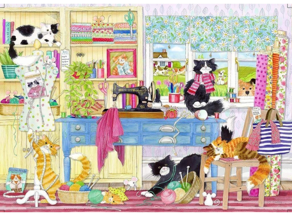 GIBSONS Puzzle Kočičí katastrofa 4x500 dílků