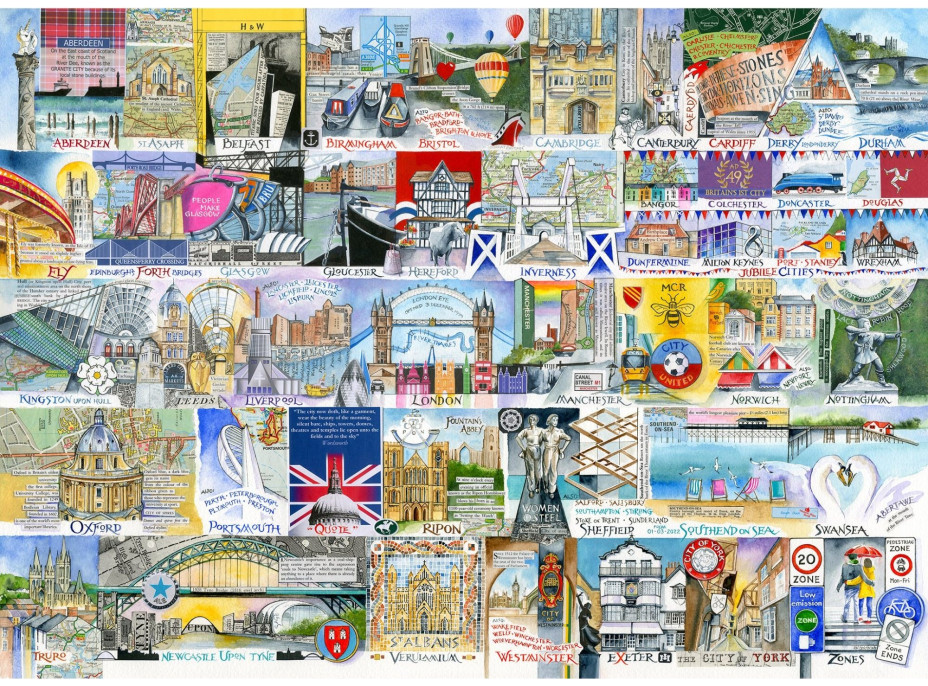 GIBSONS Puzzle Jasná světla a velká města 1000 dílků