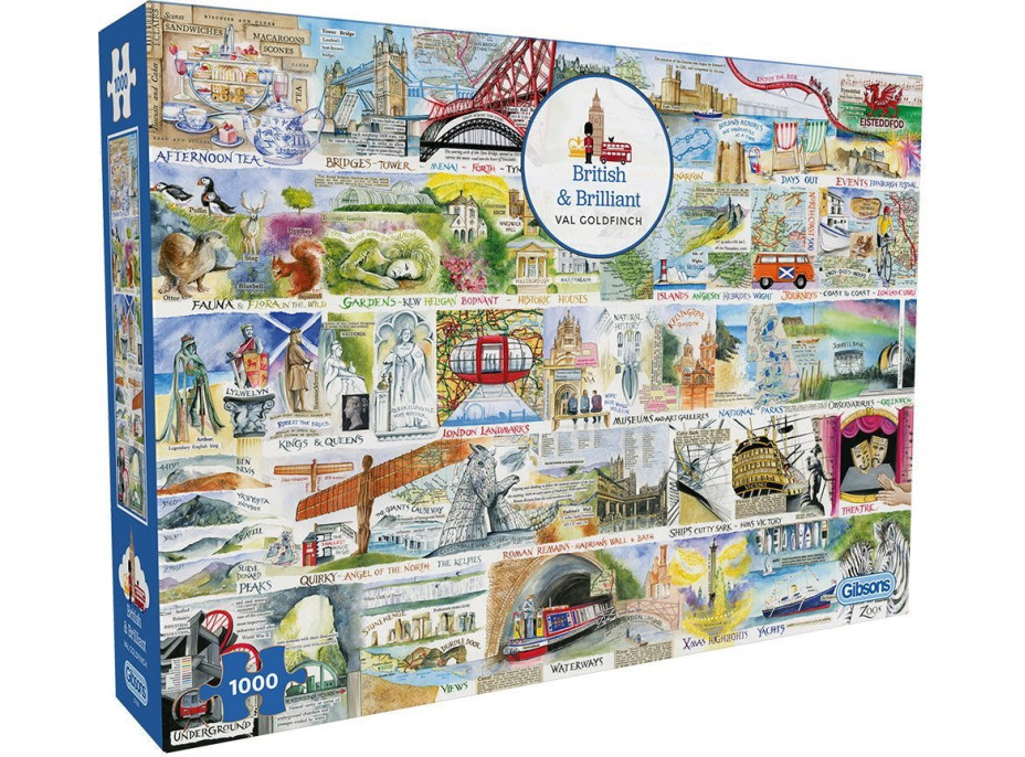 GIBSONS Puzzle Britské a brilantní 1000 dílků